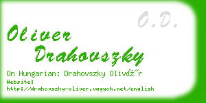 oliver drahovszky business card